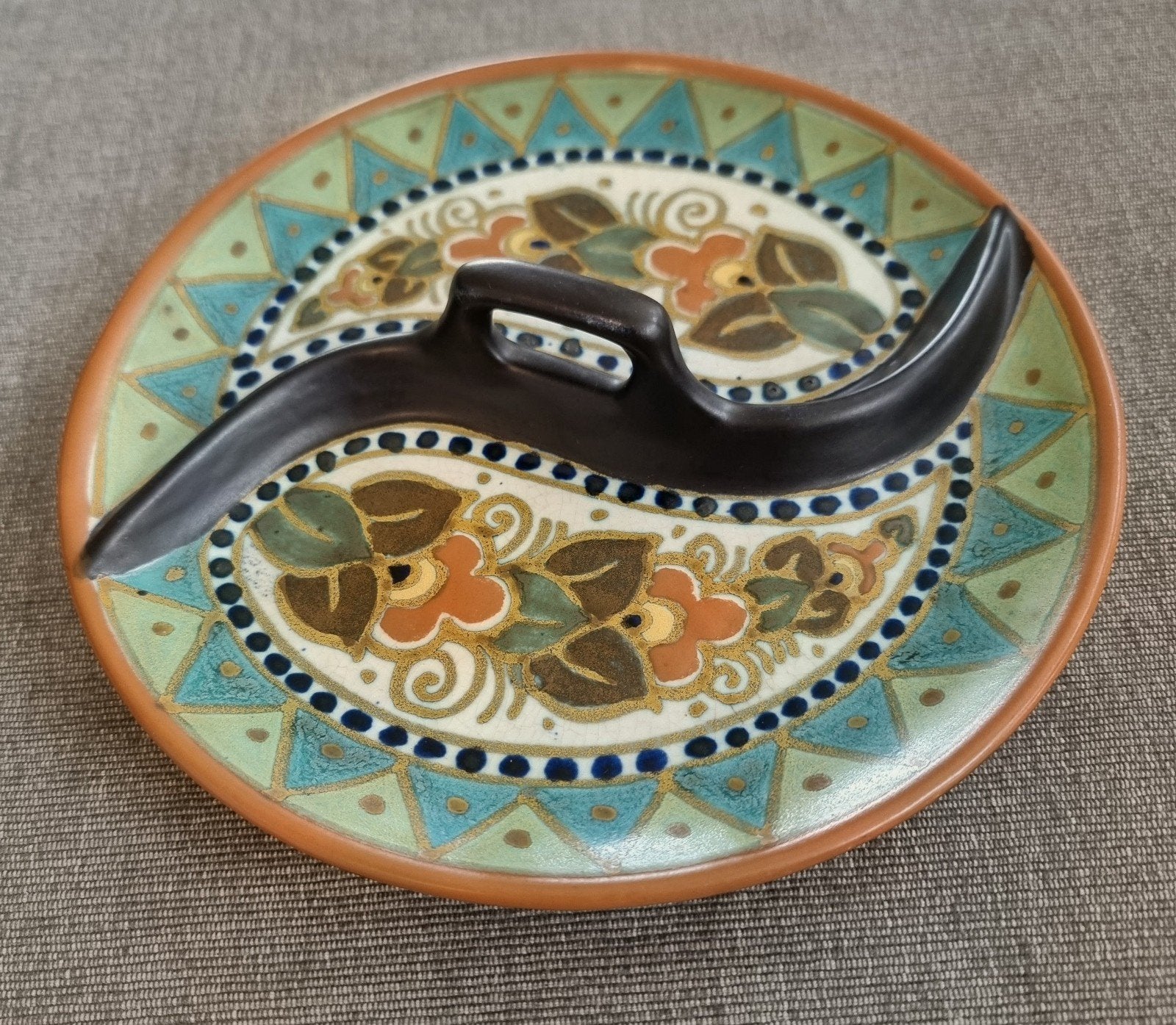 Antieke Presenteerschaal Gouda Plateel, Ophalen of Verzenden