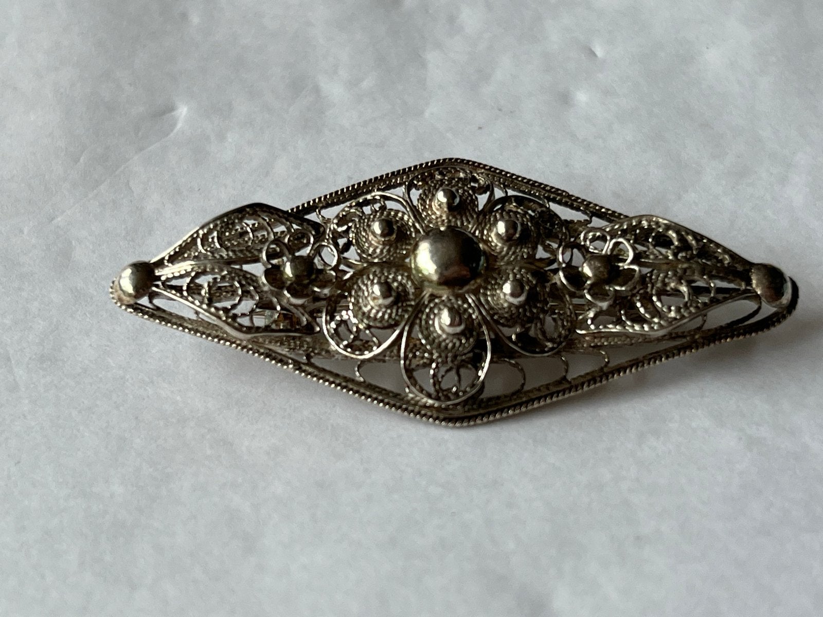 Zilveren Zeeuwse gave broche - Gekeurd, 5,5 cm, 4 tot 7 cm, Verzenden, Zo goed als nieuw, Zilver