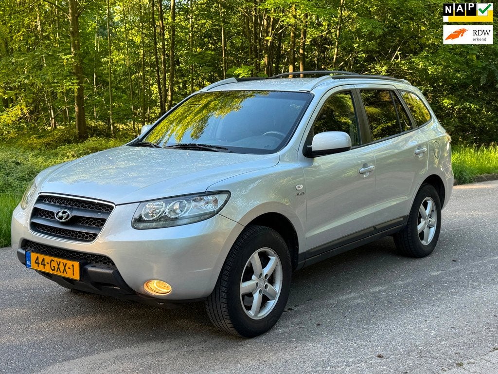 Hyundai Santa Fe 2.2 CRDi 4WD Dynamic 2008 Zilver, Auto's, Hyundai, Gebruikt, Zwart, 4 cilinders, Metallic lak