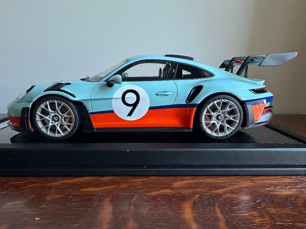 porsche gt3 rs Gulf 1:18, Ophalen of Verzenden, Nieuw, Auto, Overige merken