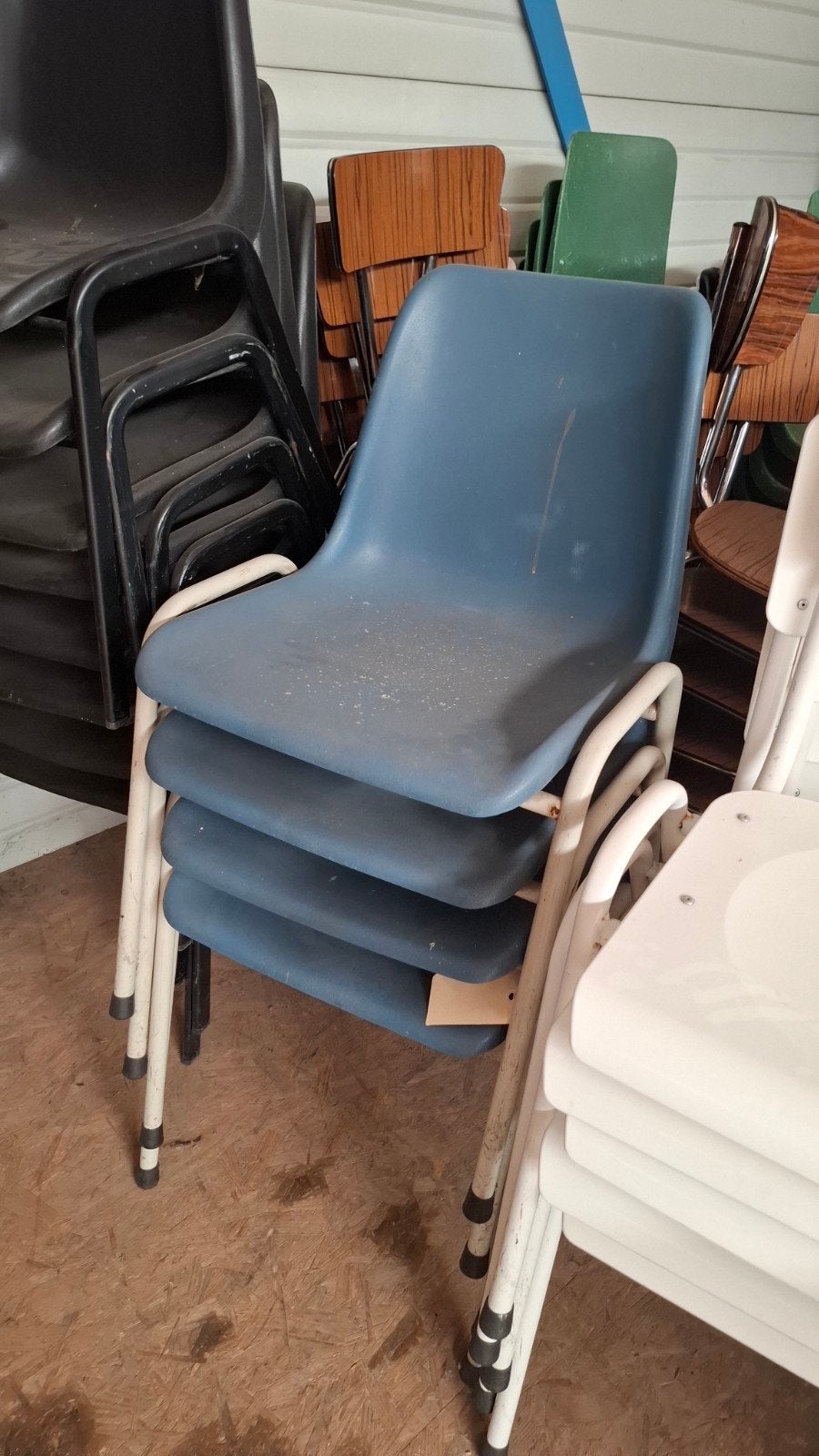 4 kuipstoel vintage horeca stapel stoel, Ophalen of Verzenden, Metaal, Vijf, Zes of meer stoelen