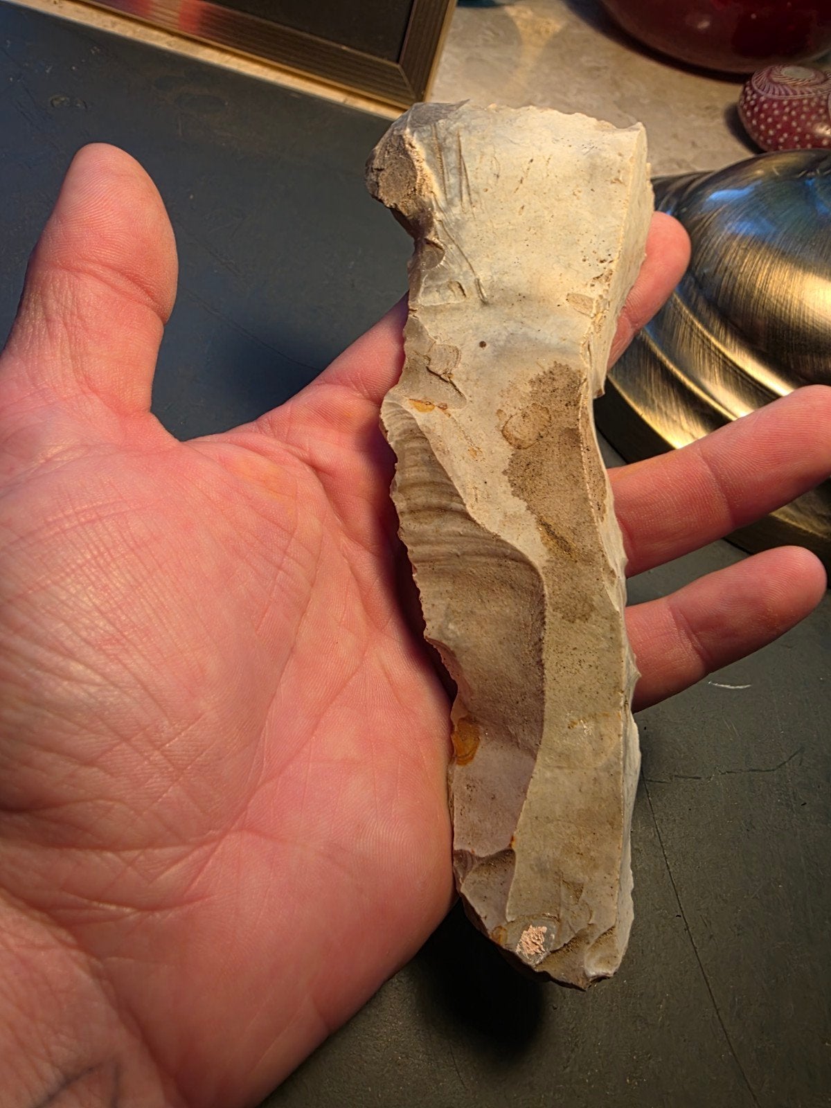 Prehistorische vuurstenen dolk/mes - Oude verzameling, Ophalen of Verzenden, Overige typen
