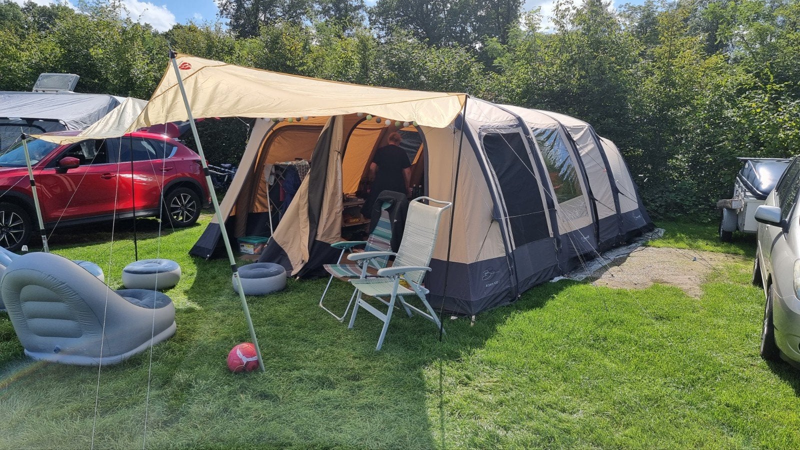 Ruime Bardani AirSpace 430 TC opblaasbare tunneltent, Caravans en Kamperen, Tenten, tot en met 5, Zo goed als nieuw, Ophalen
