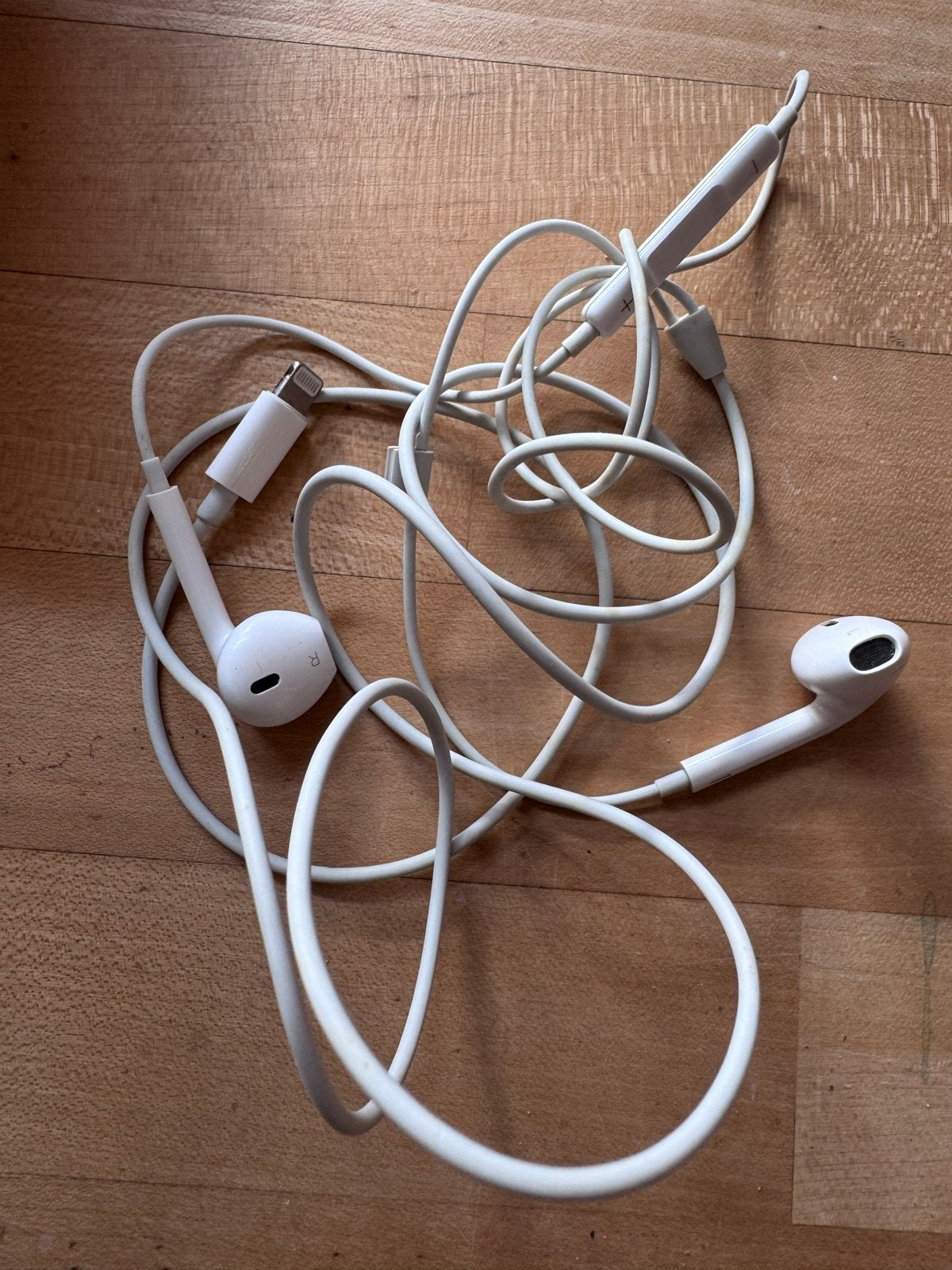 Originele Apple oortjes met snoer - Lightning, In-ear, Ophalen of Verzenden, Zo goed als nieuw, Wit