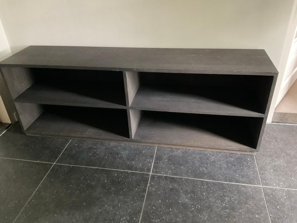 Lage Passe-partout Kast - Diepbruin - 158x55x35 cm, Huis en Inrichting, Kasten | Overige, Ophalen, Gebruikt