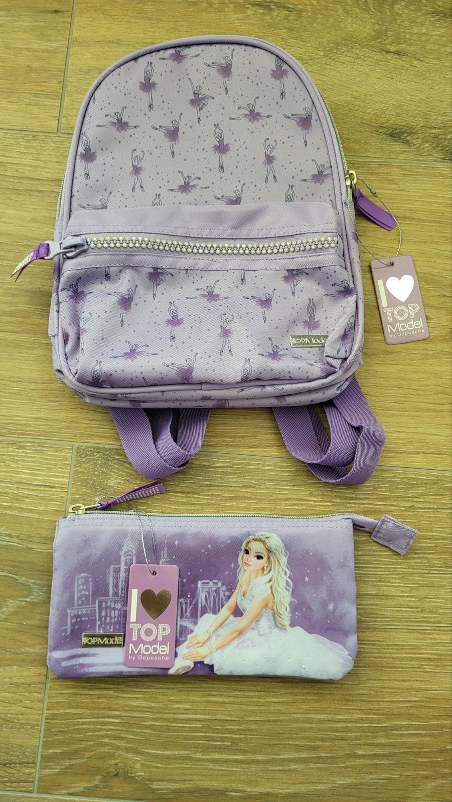 TOPModel rugtasje en etui ballet (nieuw), Paars, Met decoratie, Topmodel, Nieuw