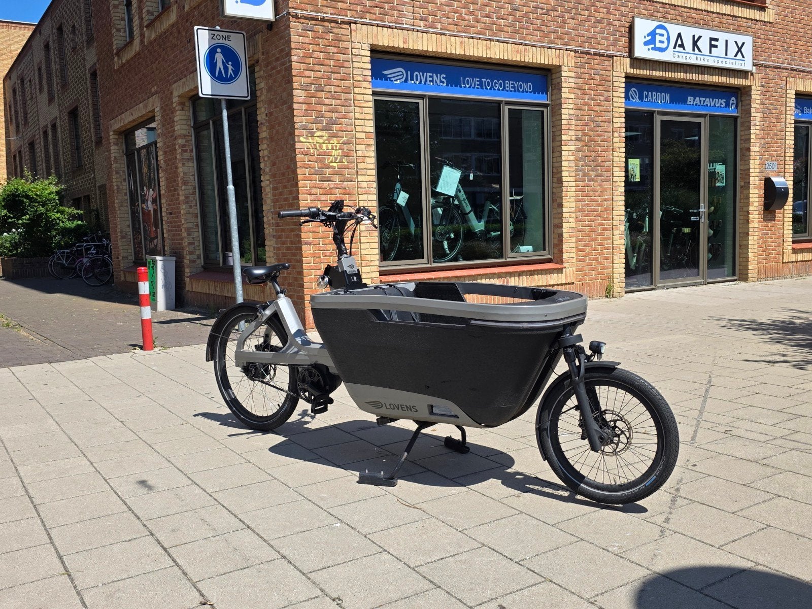 Lovens S75 Bakfiets met Lockride en 800Wh accu, 4 kinderen of meer, Lovens bakfiets, Zo goed als nieuw, Info@lovens.nl