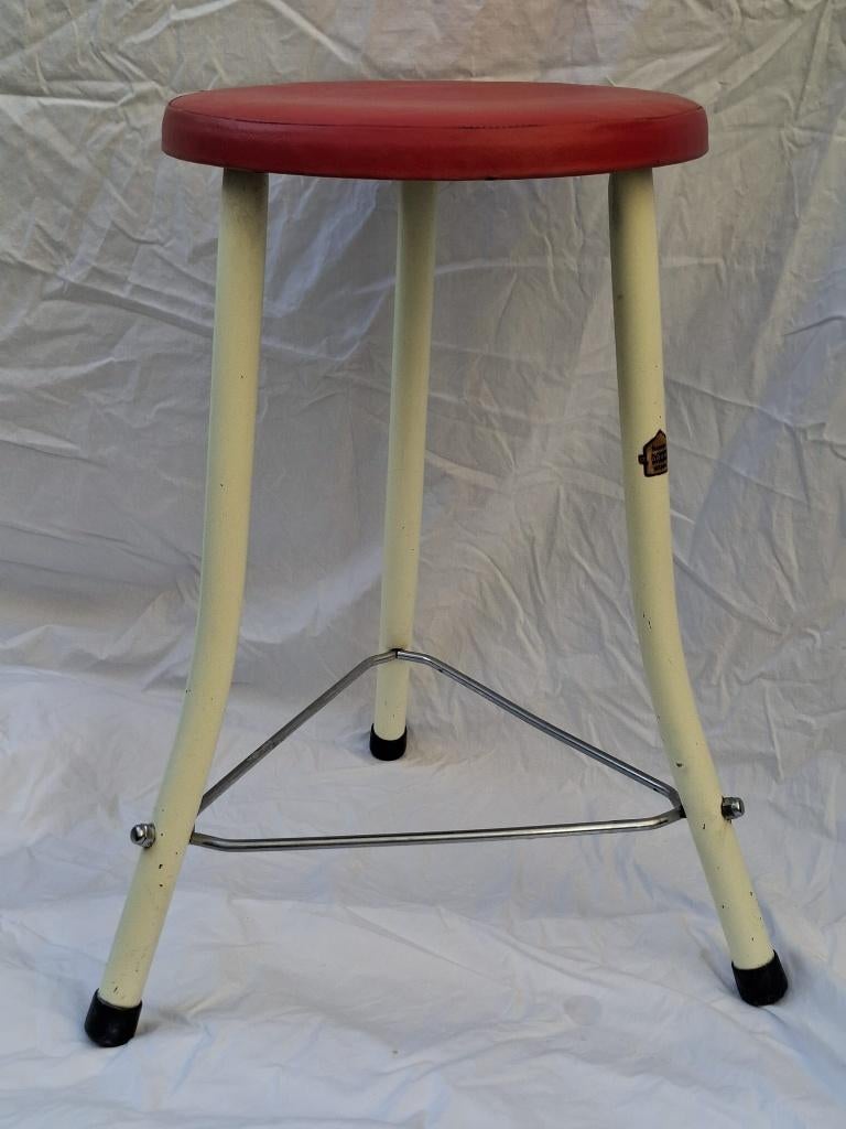 Prachtige vintage Brabantia kruk uit de jaren 50 of 60, Ophalen of Verzenden, Gebruikt, Hout