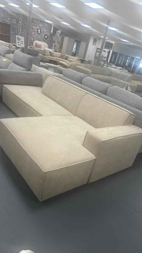 Hoekbank Beige Showmodel, Ophalen, Zo goed als nieuw