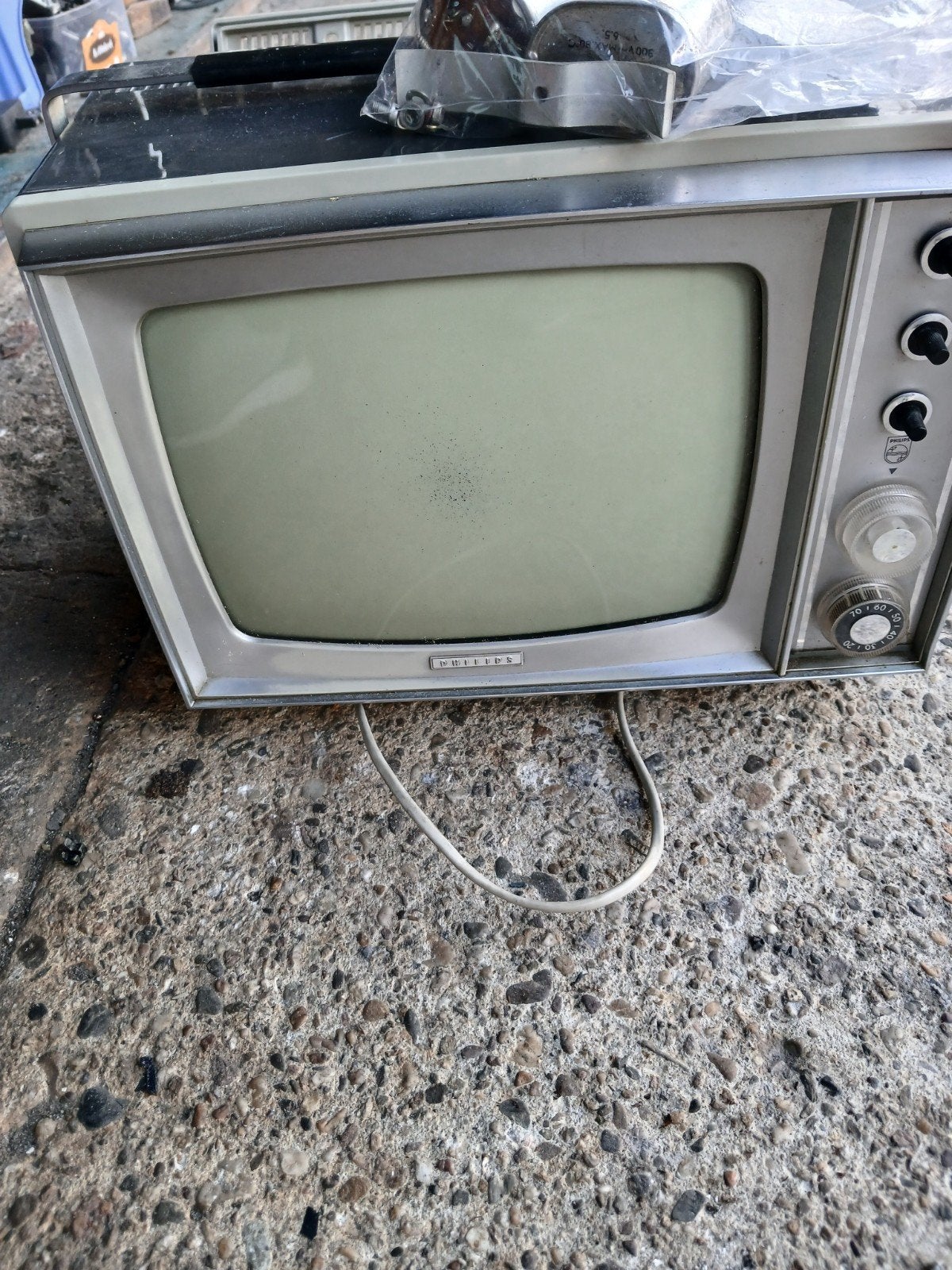 Vintage Philips TV - Niet werkend, voor onderdelen/decoratie, Ophalen, Niet werkend, Minder dan 40 cm, Philips