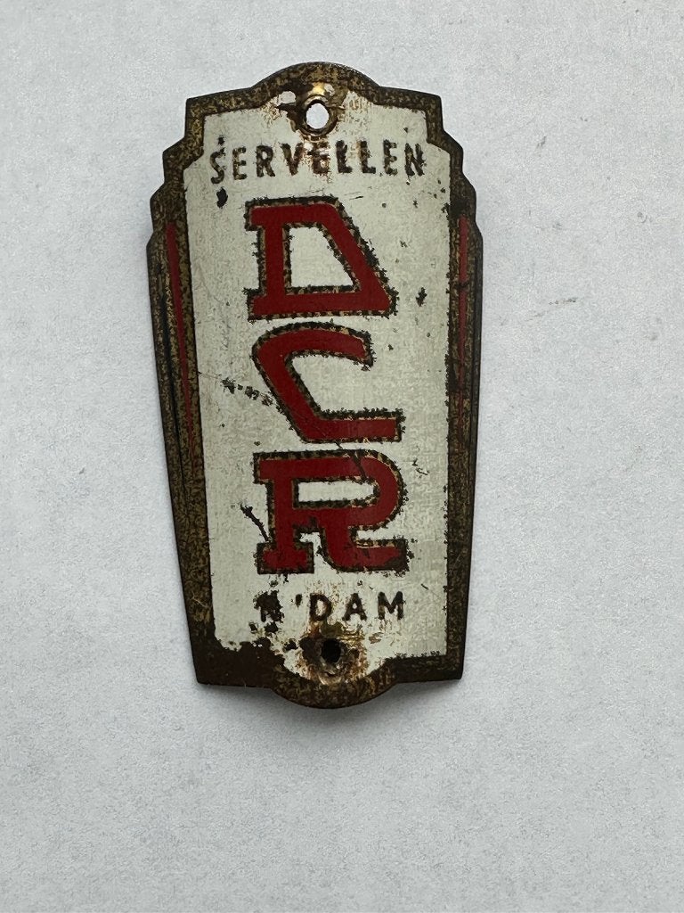 DCR Rotterdam Servellen balhoofdplaatje. Balhoofd plaatje., Gebruikt, Overige typen, Ophalen of Verzenden, DCR
