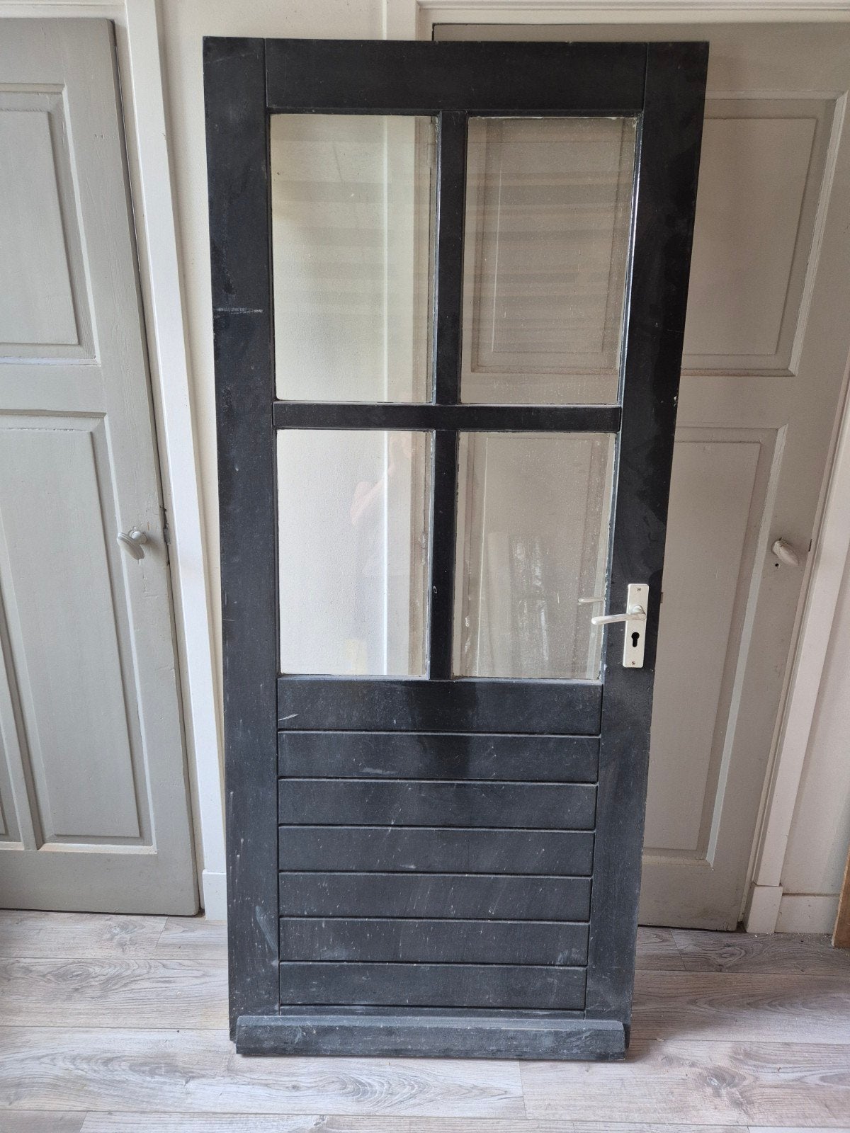Hardhouten buitendeur 92x210, Ophalen of Verzenden, Buitendeur, 200 tot 215 cm