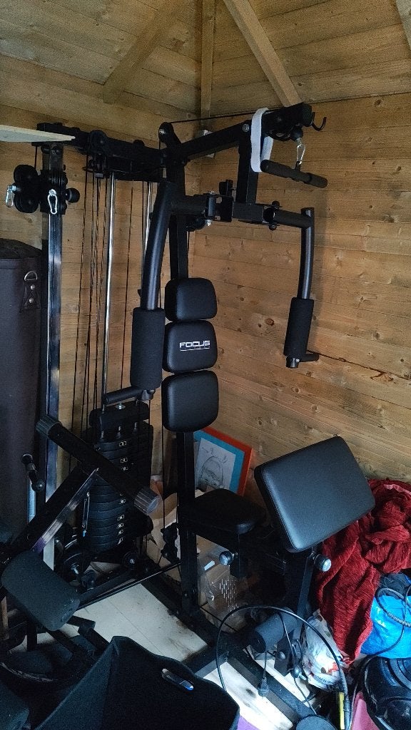 home gym fitness machine gewichten, Sport en Fitness, Ophalen, Armen, Krachtstation, Zo goed als nieuw