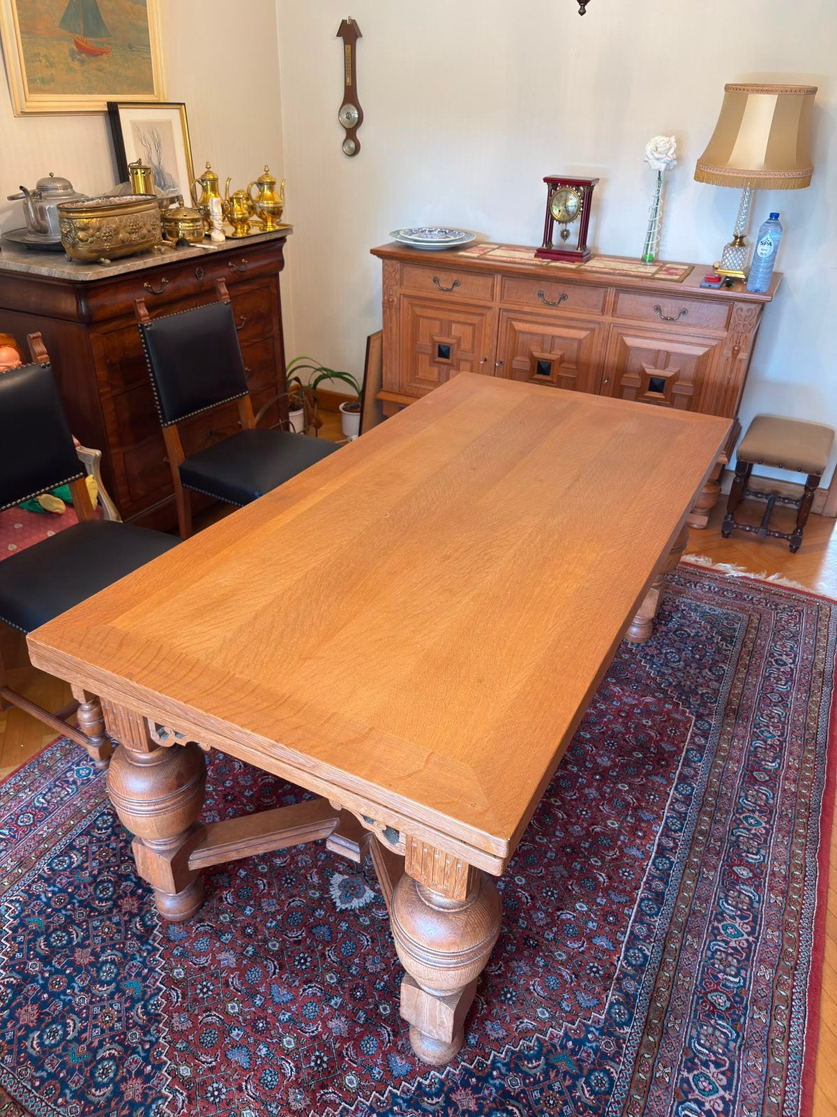 Grote houten tafel, afhalen te REKEM, Antiek en Kunst, Ophalen