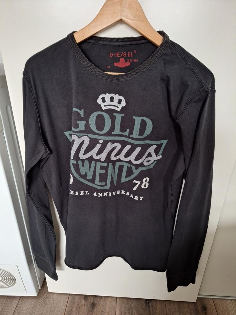 Zeer leuk Diesel shirt met opschrift, Kleding | Heren, T-shirts, Ophalen of Verzenden, Zo goed als nieuw, Maat 52/54 (L), Zwart