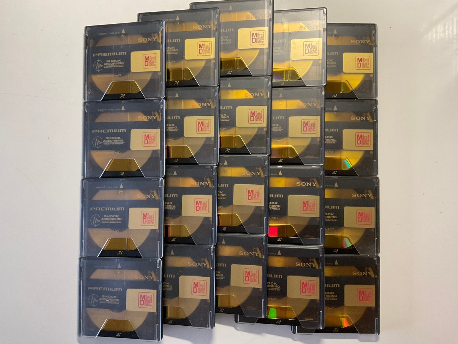 Minidisc’s.  SONY PREMIUM GOLD  20x als nieuw.  74 minuten, Ophalen of Verzenden