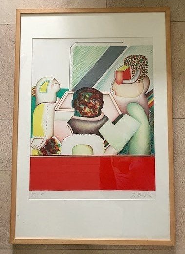3 figuren aan het werk '81 - Jörg Remé (geboren 1941), Personages en Fantasiefiguren, Ophalen of Verzenden, Lithografie, Gelimiteerde oplage