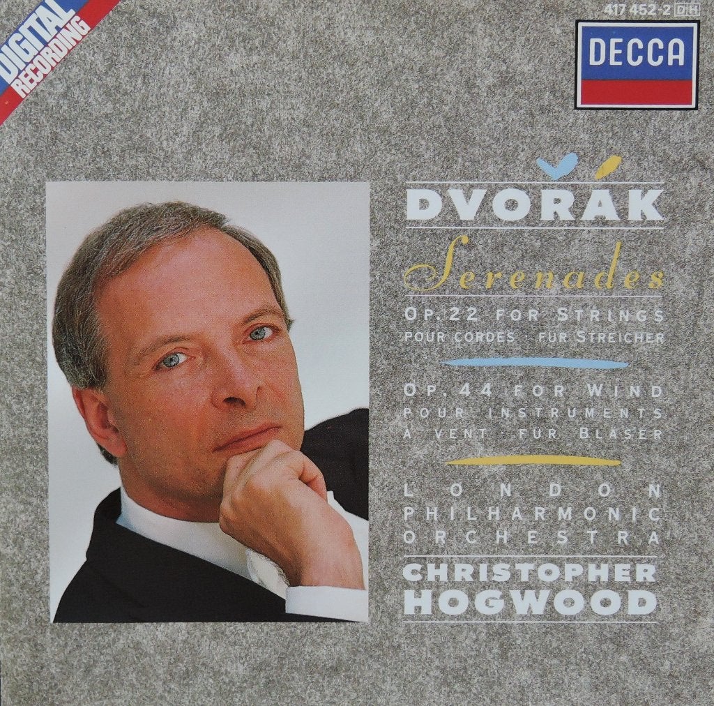 Serenades / Dvorak - LPO / Hogwood - DECCA - 1988 - DDD, Ophalen of Verzenden, Zo goed als nieuw, Romantiek, Orkest of Ballet