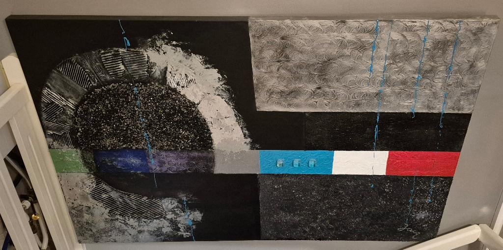 Schilderij, Huis en Inrichting, Woonaccessoires | Schilderijen, Tekeningen en Foto's, Ophalen, Gebruikt, 125 cm of meer, Schilderij