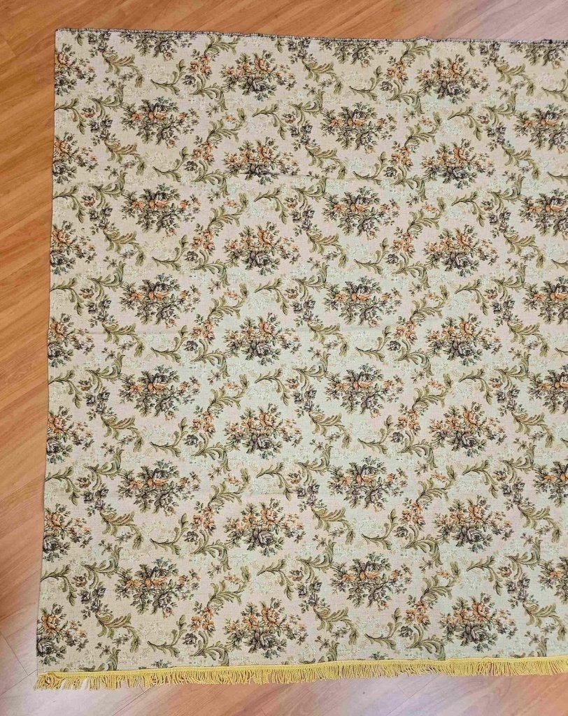 Vintage sprei, kleed 200/160, Dekbedovertrek, Oranje, Ophalen of Verzenden, Zo goed als nieuw