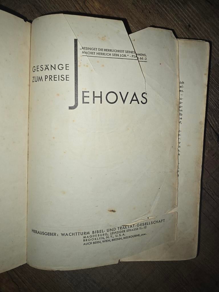 Liederenbundel Jehovah's Getuigen 1928 Duits, Boeken, Ophalen of Verzenden, Gelezen
