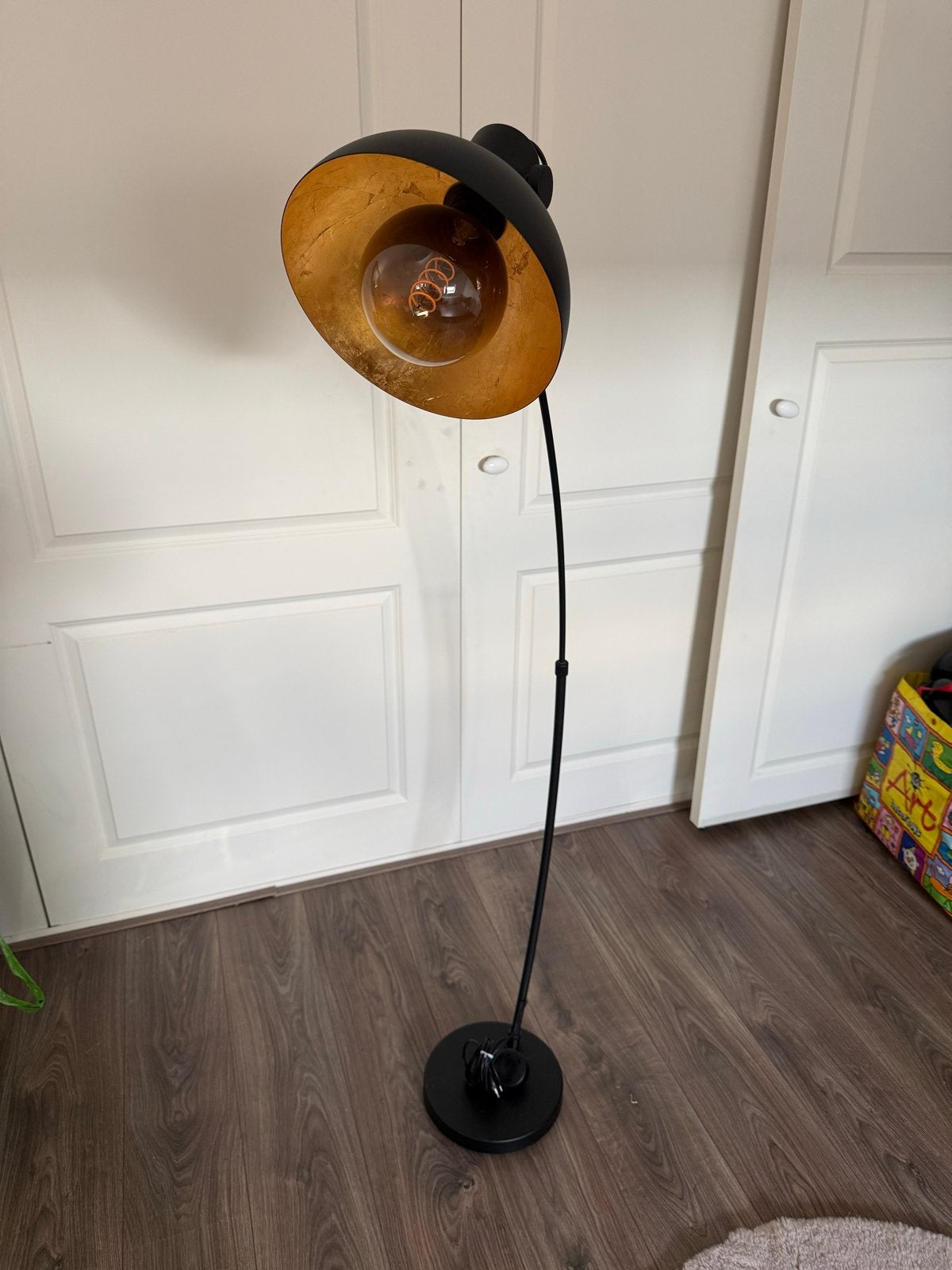 Verstelbare vloerlamp met warmkleurige  lamp, Ophalen, Gebruikt, 100 tot 150 cm, E27 (groot)