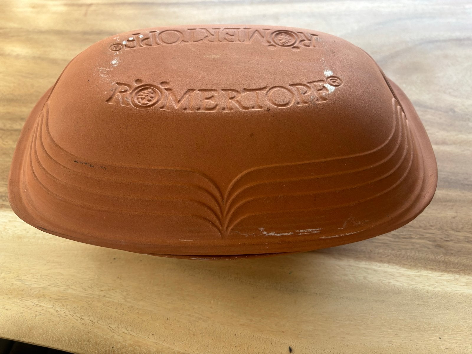 Römertopf Romeinse Braadpan - Klei Ovenschaal, Ophalen of Verzenden, Steen/keramiek, Overige typen, Gebruikt