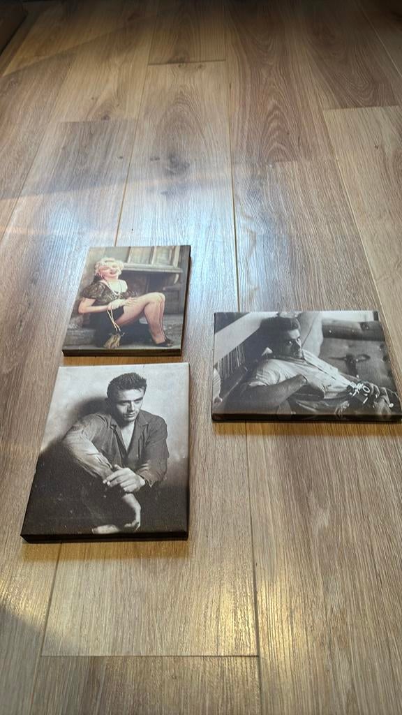 Set van 3 Canvas Prints: Marilyn Monroe & James Dean, Ophalen of Verzenden, Zo goed als nieuw