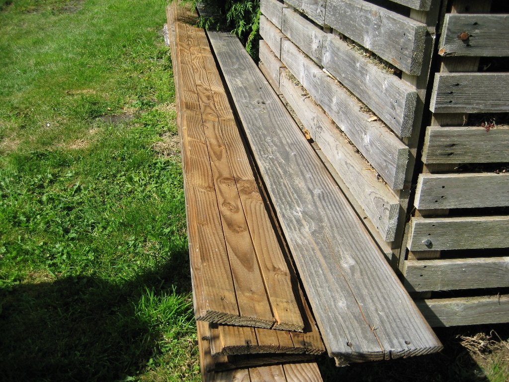 schuttingplanken/rabbat, Doe-het-zelf en Verbouw, Hout en Planken, Ophalen, Gebruikt, Minder dan 25 mm, Plank