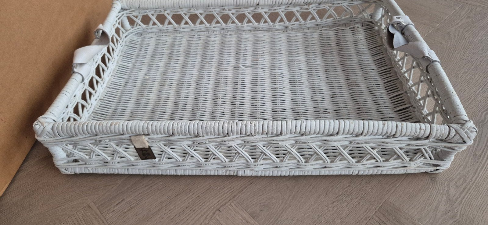 riviera maison rieten mand, Overige materialen, Gevlochten, Ophalen of Verzenden, Zo goed als nieuw