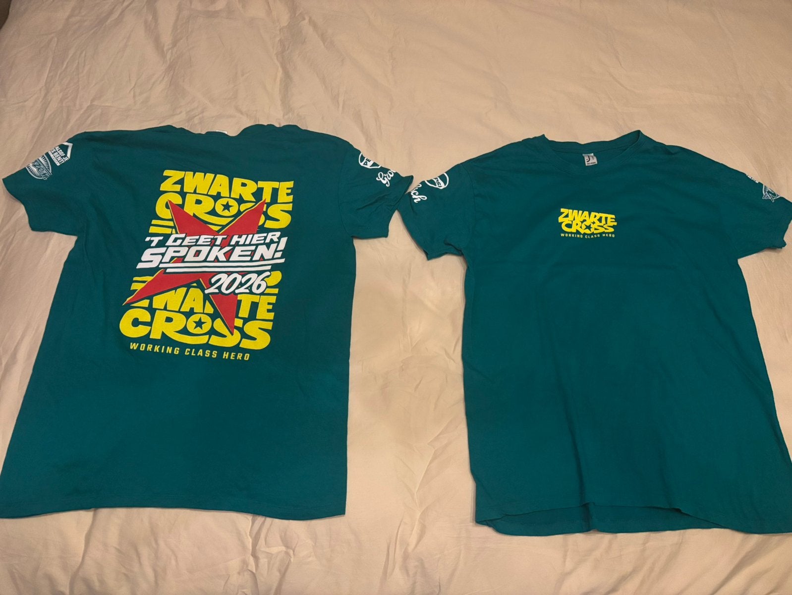 2x medium Zwarte Cross 2026 Crew shirts, Ophalen of Verzenden, Zo goed als nieuw, Maat 48/50 (M), Meerkleurig