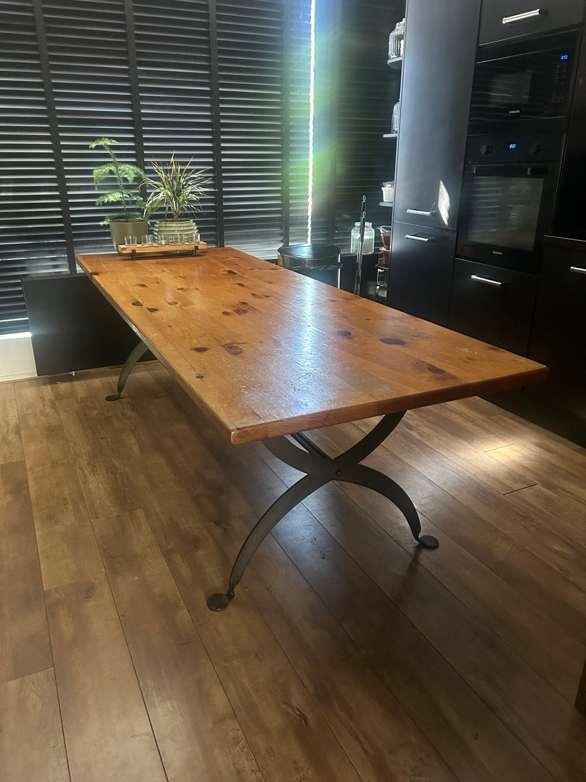 Grote eettafel (90x245), Huis en Inrichting, Tafels | Eettafels, Ophalen, Gebruikt, 200 cm of meer, 50 tot 100 cm