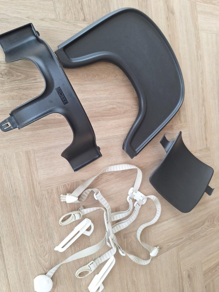 Stokke Tripp Trapp Babyset, Tuigje & Tray, Ophalen of Verzenden, Gebruikt, Meegroeistoel, Gordel(s)