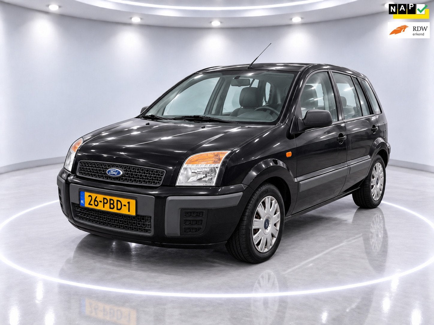 Ford Fusion 1.4-16V Cool & Sound - Airco - Onderhoud Boekjes, Auto's, Voorwielaandrijving, Gebruikt, Zwart, Origineel Nederlands