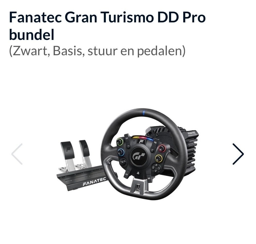 Fanatec Gran Turismo DD Pro bundel (Zwart, Basis, stuur en p, Spelcomputers en Games, Ophalen, Overige merken, Zo goed als nieuw