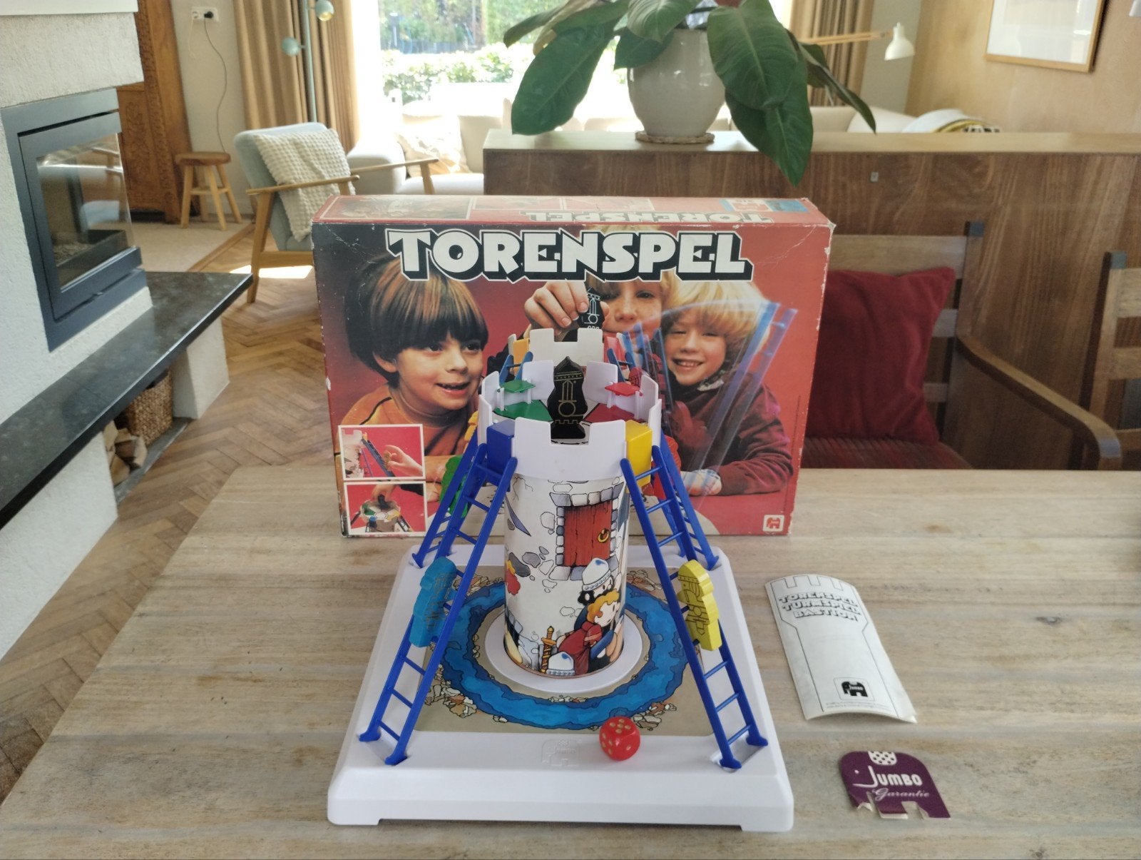 Torenspel Jumbo Garnalle - Vintage Bordspel, Drie of vier spelers, Ophalen of Verzenden, Gebruikt, Jumbo Garnalle