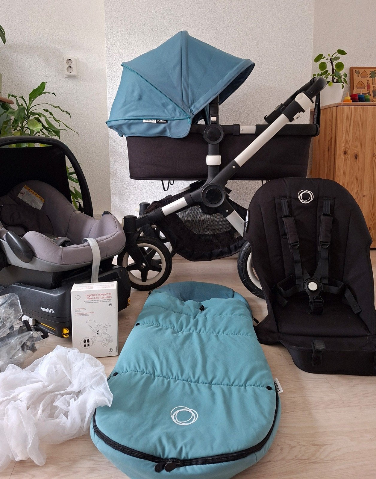 bugaboo kinderwagen met veel toebehoren, Ophalen, Bugaboo, Met autostoeltje