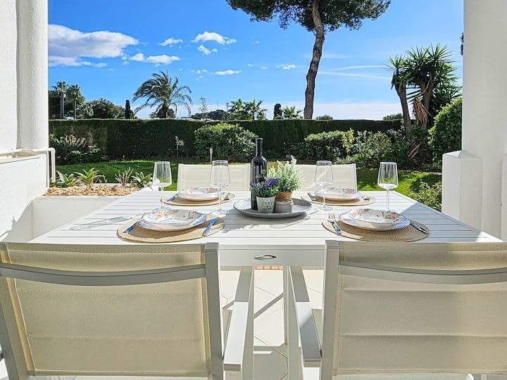 Te huur: tuinappartement in Costa del Sol Spanje- zwembad, Ophalen, Nieuw