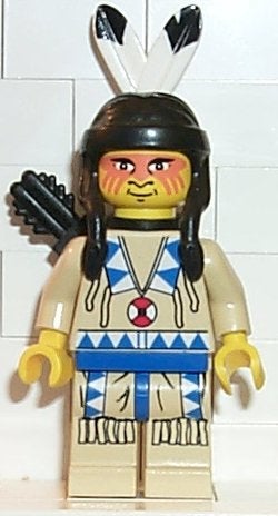 Lego Western Indians Minifigs 6766 Rapid River Village, Lego, Ophalen of Verzenden, Zo goed als nieuw, Minifiguur