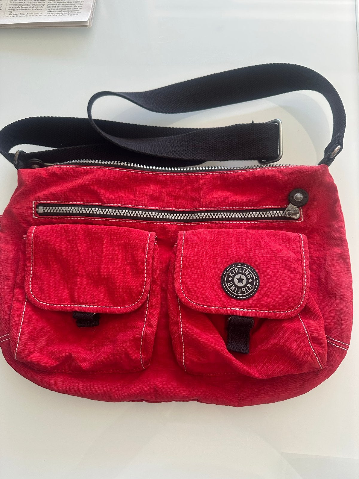 Kipling tas, Ophalen of Verzenden, Gebruikt, Rood, Schoudertasje