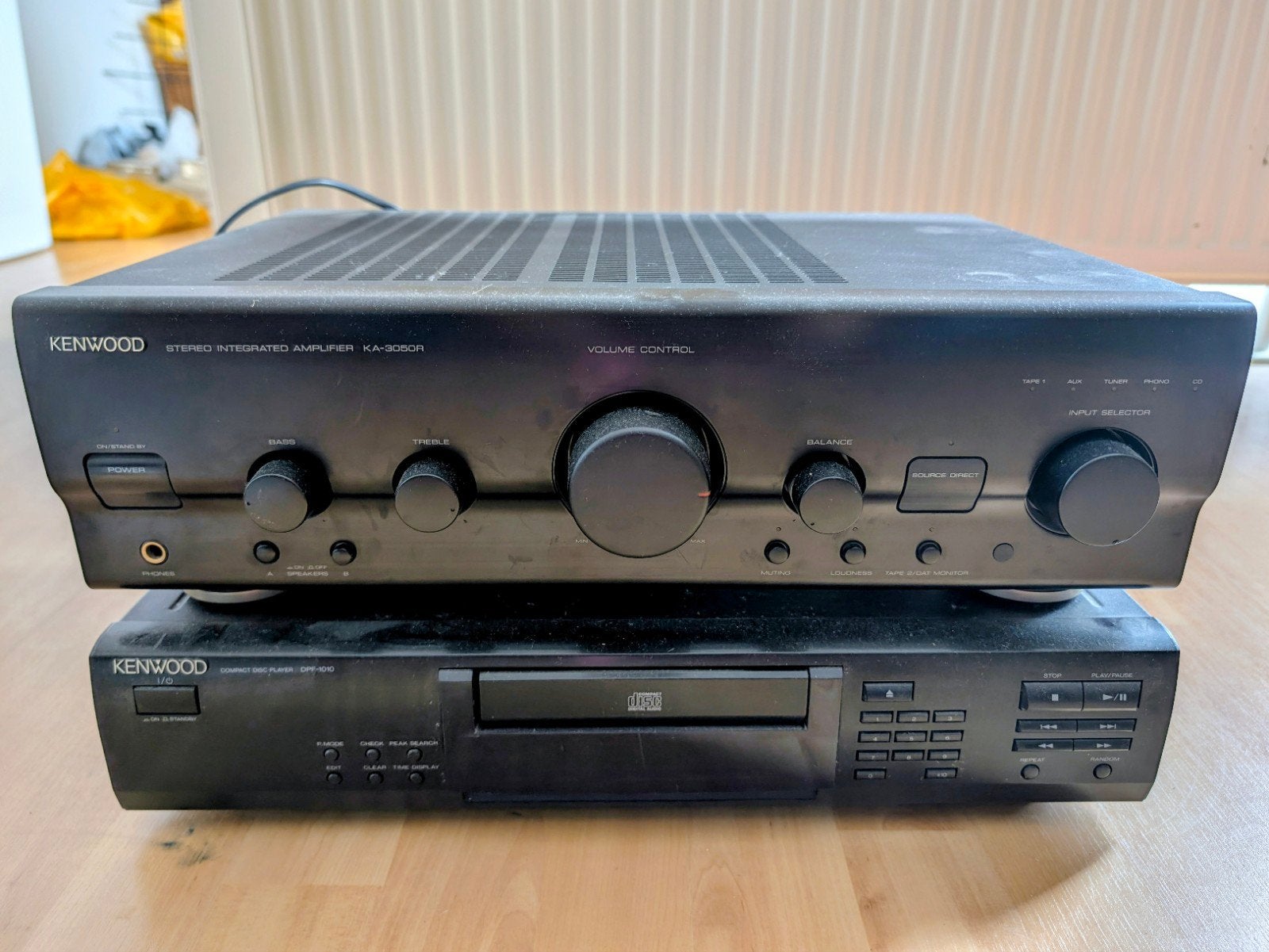 Kenwood KA-3050R Versterker & DPF-1010 CD-speler, Audio, Tv en Foto, Ophalen, Gebruikt, Cd-speler, Losse componenten