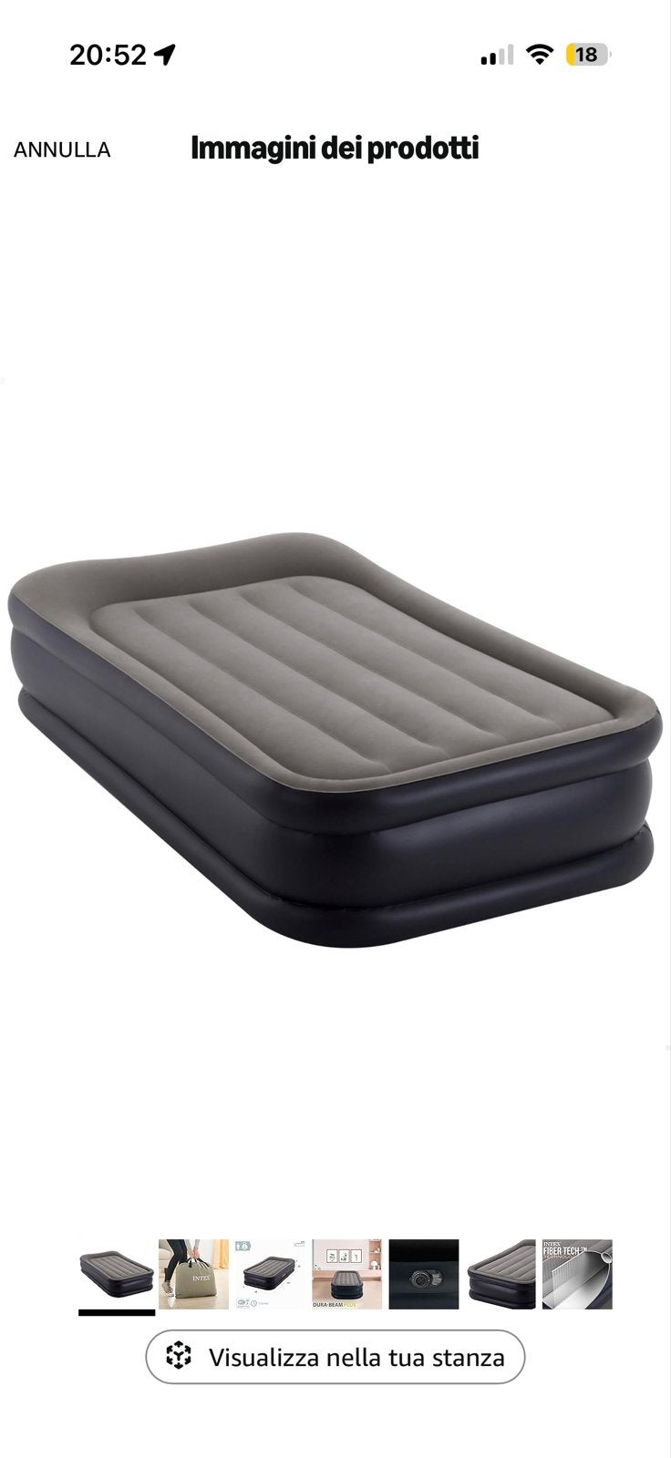 Inflatable Single Air Mattress – €16, Ophalen, Ingebouwde pomp, Zo goed als nieuw, 2-persoons