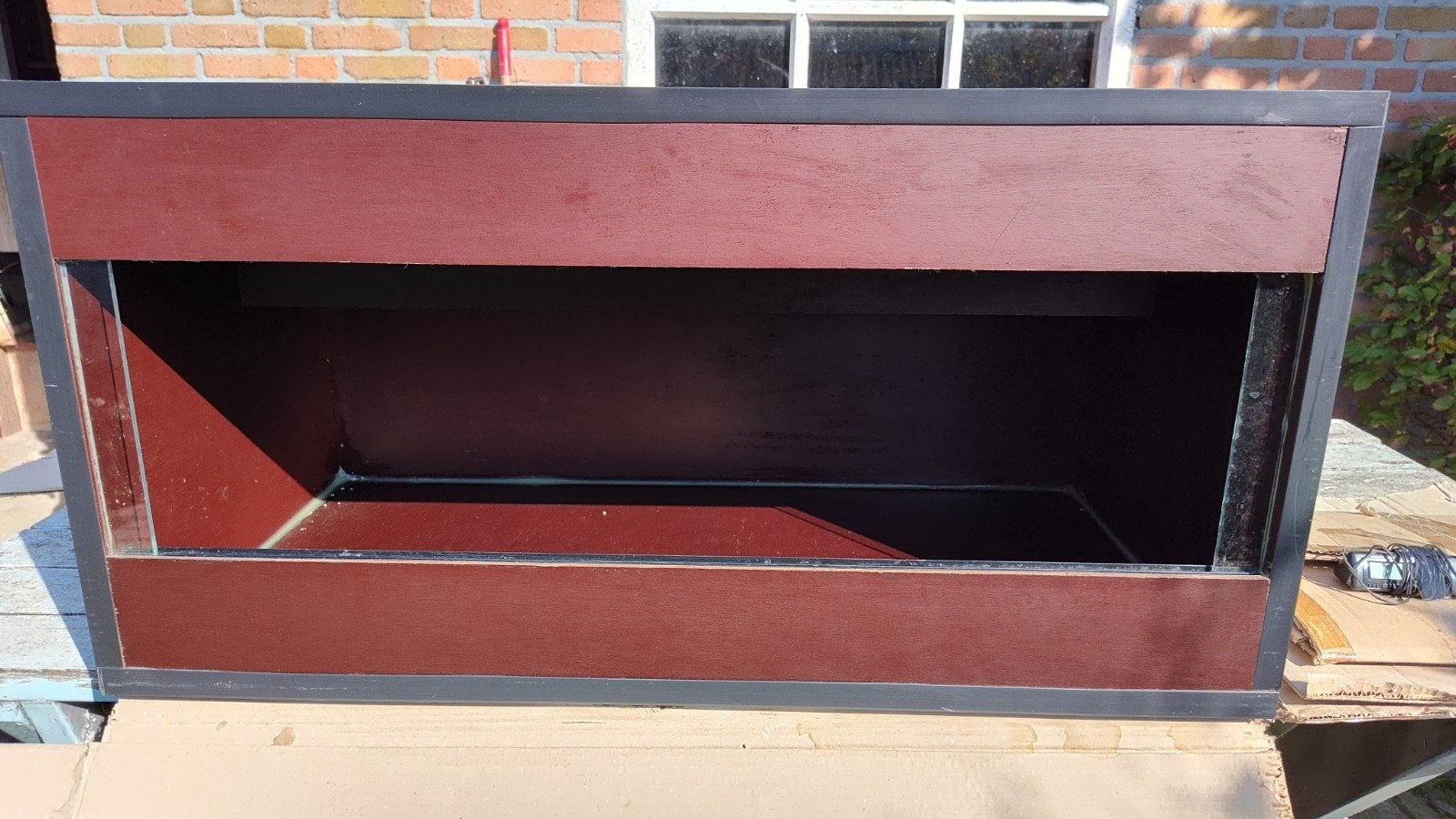 3 betonplex terraria met veel exta's, Ophalen, Gebruikt, Terrarium of Paludarium
