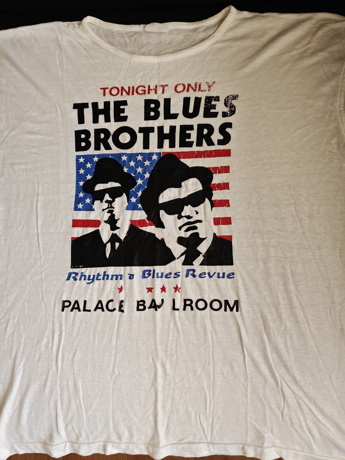 The Blues Brothers T-shirt - Gedragen XL, Wit, Maat 46/48 (XL) of groter, Ophalen of Verzenden, Zonder mouw