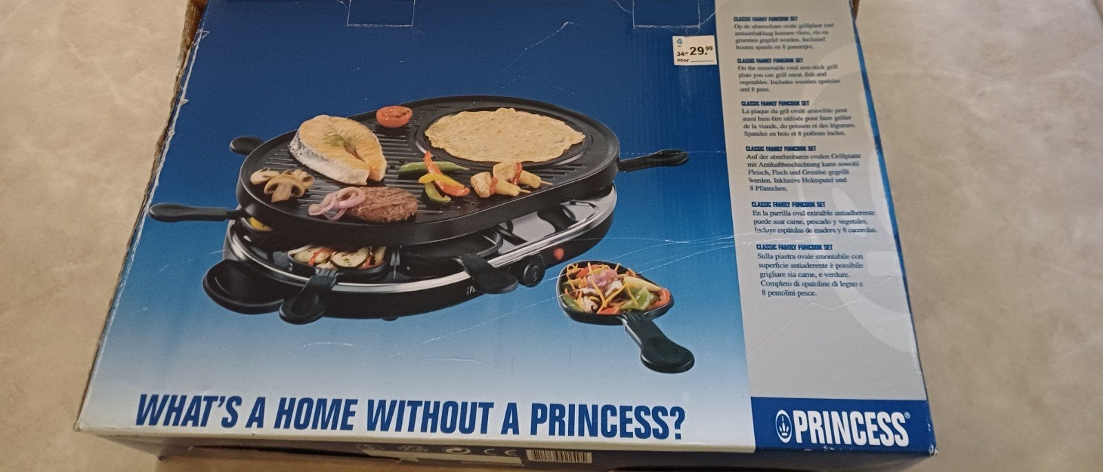 Princess 8 persoons tafelgrill / gourmet / raclette set, Ophalen, Gebruikt, 8 personen of meer