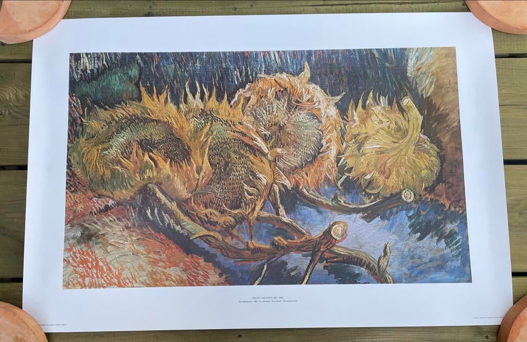 Zonnebloemen - Vincent van Gogh poster (Kröller-Müller), Verzamelen, Posters, Nieuw, Dier of Natuur, Deurposter of groter, Rechthoekig Liggend