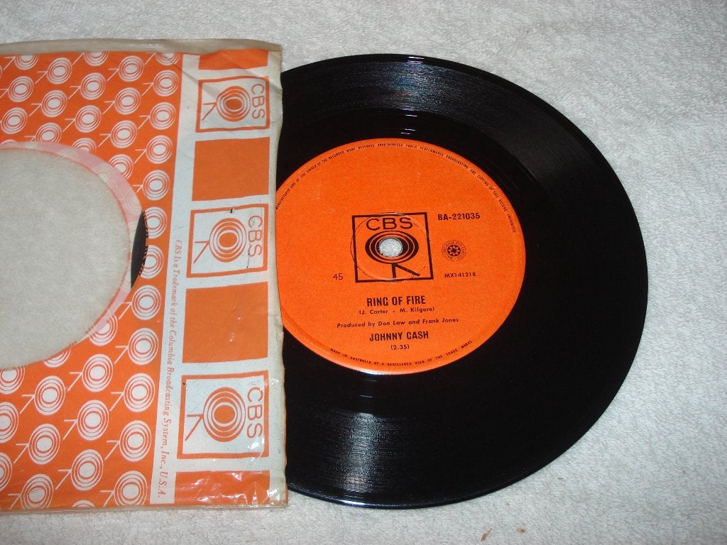 Johnny Cash   Ring Of Fire  Australie    Orgineel, Fotohoes, Ophalen of Verzenden, Zo goed als nieuw, Country en Western