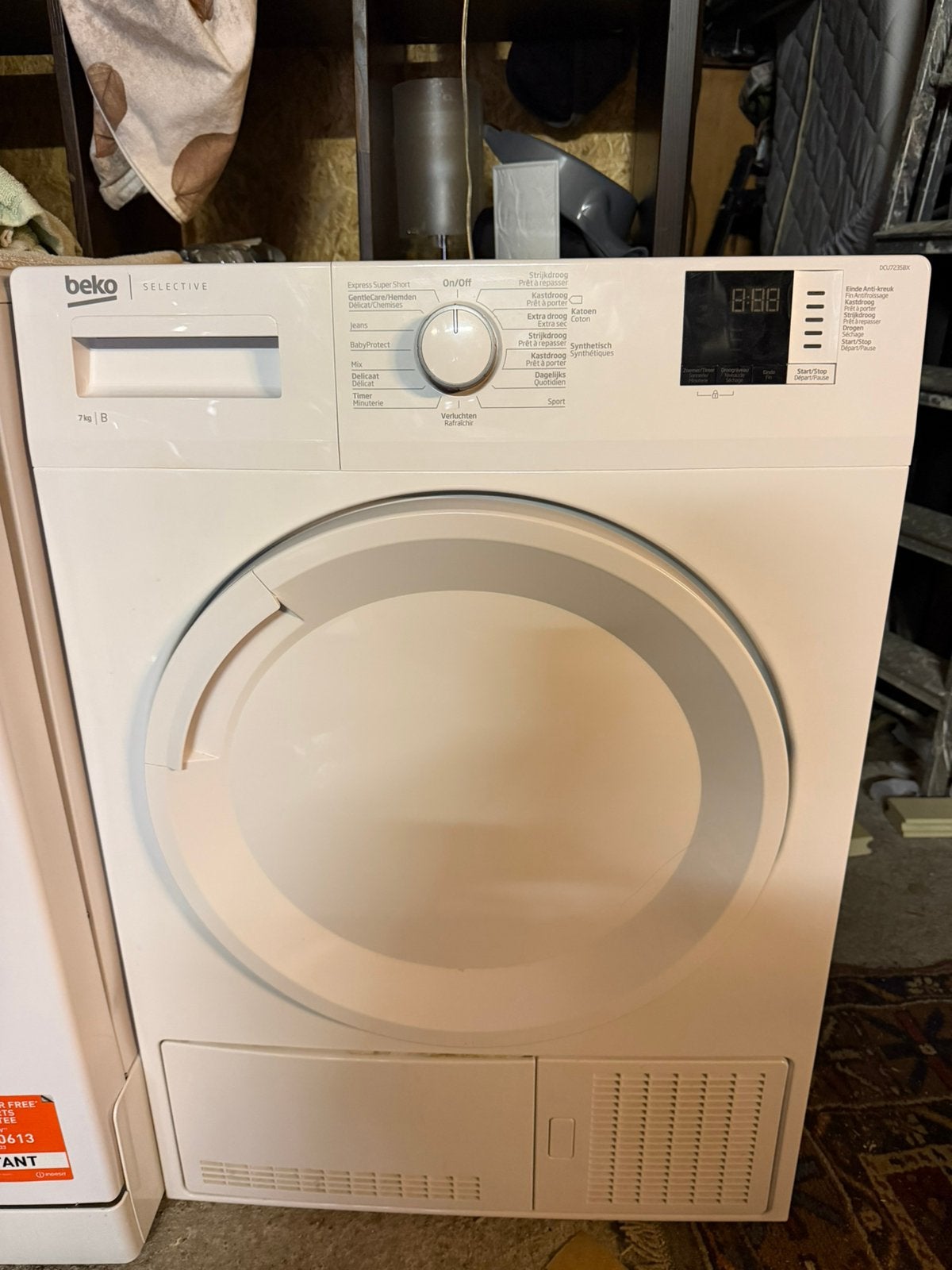 Beko 7kg condens droger ken eventueel bezorgd worden., Witgoed en Apparatuur, Ophalen, 6 tot 8 kg, Minder dan 85 cm, Anti-kreukfase