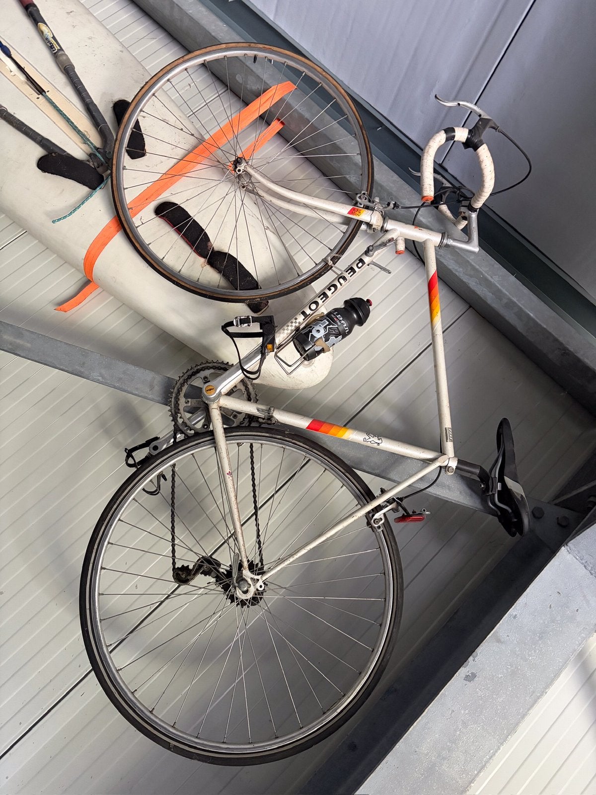 Vintage Peugeot racefiets, Fietsen en Brommers, Fietsen | Racefietsen, 28 inch, Gebruikt, Velgrem, 57 tot 61 cm