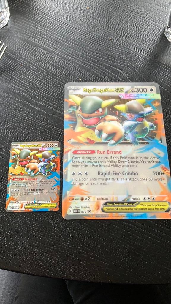 Mega Kangaskhan EX normaal en jumbo (025), Ophalen of Verzenden, Zo goed als nieuw